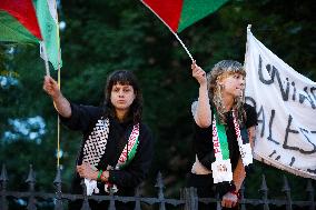 Pro-Palestinian Protest With Students In Krakow