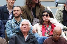 Celebrities In Stands During The 2024 French Open - Village Day Seven NB