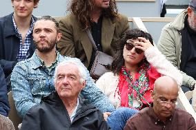 Celebrities In Stands During The 2024 French Open - Village Day Seven NB