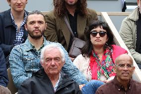 Celebrities In Stands During The 2024 French Open - Village Day Seven NB