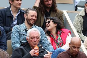 Celebrities In Stands During The 2024 French Open - Village Day Seven NB