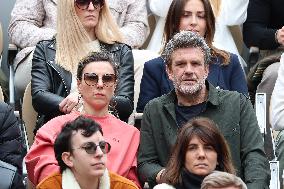 Celebrities In Stands During The 2024 French Open - Village Day Seven NB