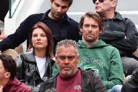 Celebrities In Stands During The 2024 French Open - Village Day Seven NB