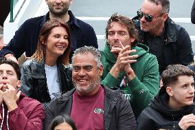 Celebrities In Stands During The 2024 French Open - Village Day Seven NB