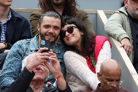 Celebrities In Stands During The 2024 French Open - Village Day Seven NB