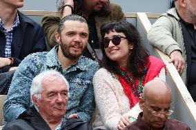 Celebrities In Stands During The 2024 French Open - Village Day Seven NB