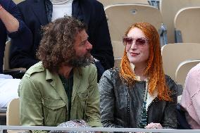 Celebrities In Stands During The 2024 French Open - Village Day Seven NB