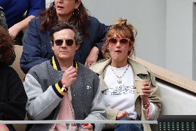 Celebrities In Stands During The 2024 French Open - Village Day Seven NB