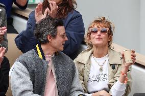 Celebrities In Stands During The 2024 French Open - Village Day Seven NB