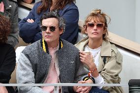 Celebrities In Stands During The 2024 French Open - Village Day Seven NB