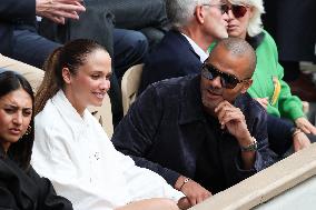 Celebrities In Stands During The 2024 French Open - Village Day Seven NB