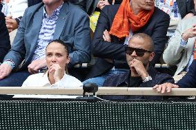 Celebrities In Stands During The 2024 French Open - Village Day Seven NB