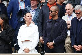 Celebrities In Stands During The 2024 French Open - Village Day Seven NB