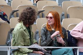 Celebrities In Stands During The 2024 French Open - Village Day Seven NB