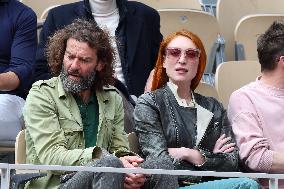 Celebrities In Stands During The 2024 French Open - Village Day Seven NB