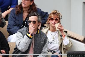 Celebrities In Stands During The 2024 French Open - Village Day Seven NB