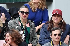 Celebrities In Stands During The 2024 French Open - Village Day Seven NB