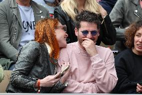 Celebrities In Stands During The 2024 French Open - Village Day Seven NB