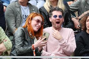 Celebrities In Stands During The 2024 French Open - Village Day Seven NB