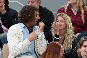 Celebrities In Stands During The 2024 French Open - Village Day Seven NB