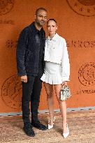 French Open - Tony Parker And Agathe Teyssier At The Village