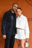 French Open - Tony Parker And Agathe Teyssier At The Village