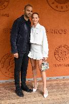 French Open - Tony Parker And Agathe Teyssier At The Village