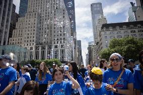 Thousands March On Fifth Avenue In NYC For The Annual Israel Day Parade