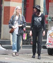 Patti Smith And Daughter Out - NYC