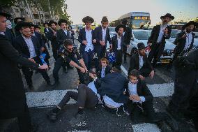 Ultra-Orthodox Jews Protest Against Army Recruitment - Jerusalem