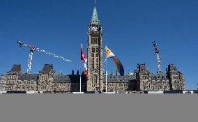 Justin Trudeau Attends Flag-raising Ceremony For Pride - Ottawa