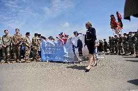 Brigitte Macron Welcomes Veterans - Deauville