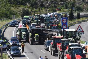 Spain Farmers Take The Border With France