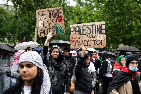 Antifascist And Pro-Palestinian Demonstration In Paris