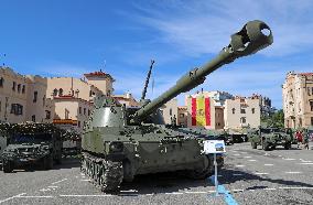 Exhibition of vehicles and military equipment