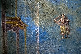 Rare Blue Room Discovered In Pompeii - Italy