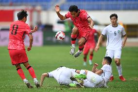 (SP)CHINA-SHAANXI-WEINAN-FOOTBALL-FRIENDLY MATCH-UZB VS KOR (CN)