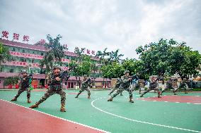 Armed Police Officers Conduct Training in Beihai