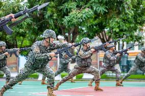 Armed Police Officers Conduct Training in Beihai