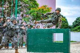 Armed Police Officers Conduct Training in Beihai