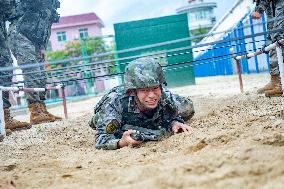 Armed Police Officers Conduct Training in Beihai