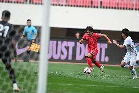 (SP)CHINA-SHAANXI-WEINAN-FOOTBALL-FRIENDLY MATCH-UZB VS KOR (CN)