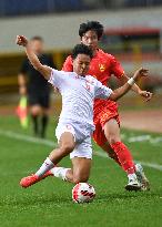 (SP)CHINA-SHAANXI-WEINAN-FOOTBALL-FRIENDLY MATCH-CHN VS VIE (CN)