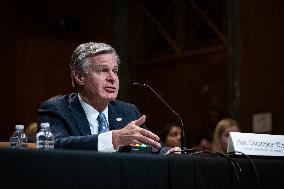 FBI Director Christopher Wray testifies at Senate Appropriations Committee hearing