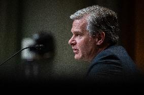 FBI Director Christopher Wray testifies at Senate Appropriations Committee hearing