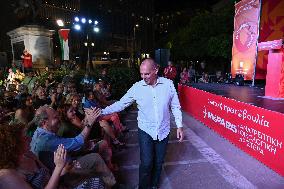 MeRA25 Party Leader Yanis Varoufakis Holds Main Campaign For European Elections In Athens