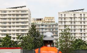 (SP)FRANCE-SAINT DENIS-PARIS 2024 OLYMPIC AND PARALYMPIC VILLAGE-PRESS TOUR