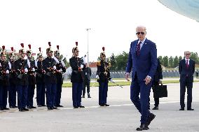 US President Joe Biden Arrives In France - Orly