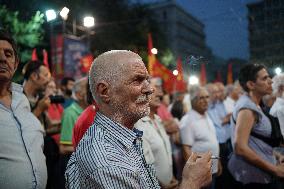 Pre Election Rally Of The Communist Party Of Greece