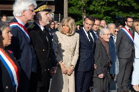 French President Attends Ceremony At ceremony Caen prison